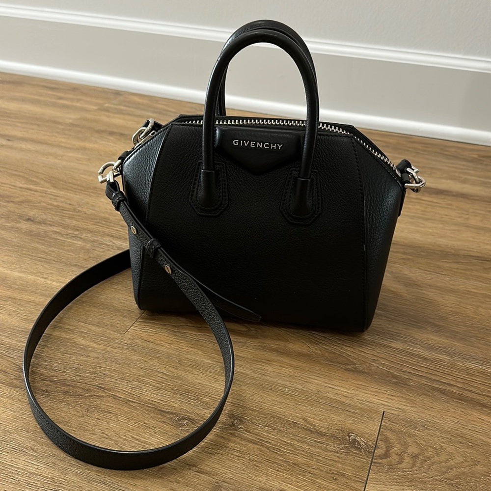 Givenchy Black Leather Mini Antigona Crossbody